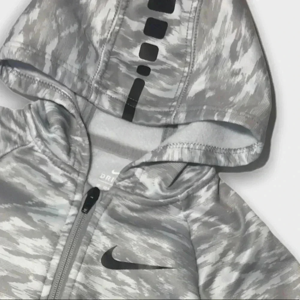 Light  Gray Nike Athletic Zip Up Jacket - Picture 2 of 5
